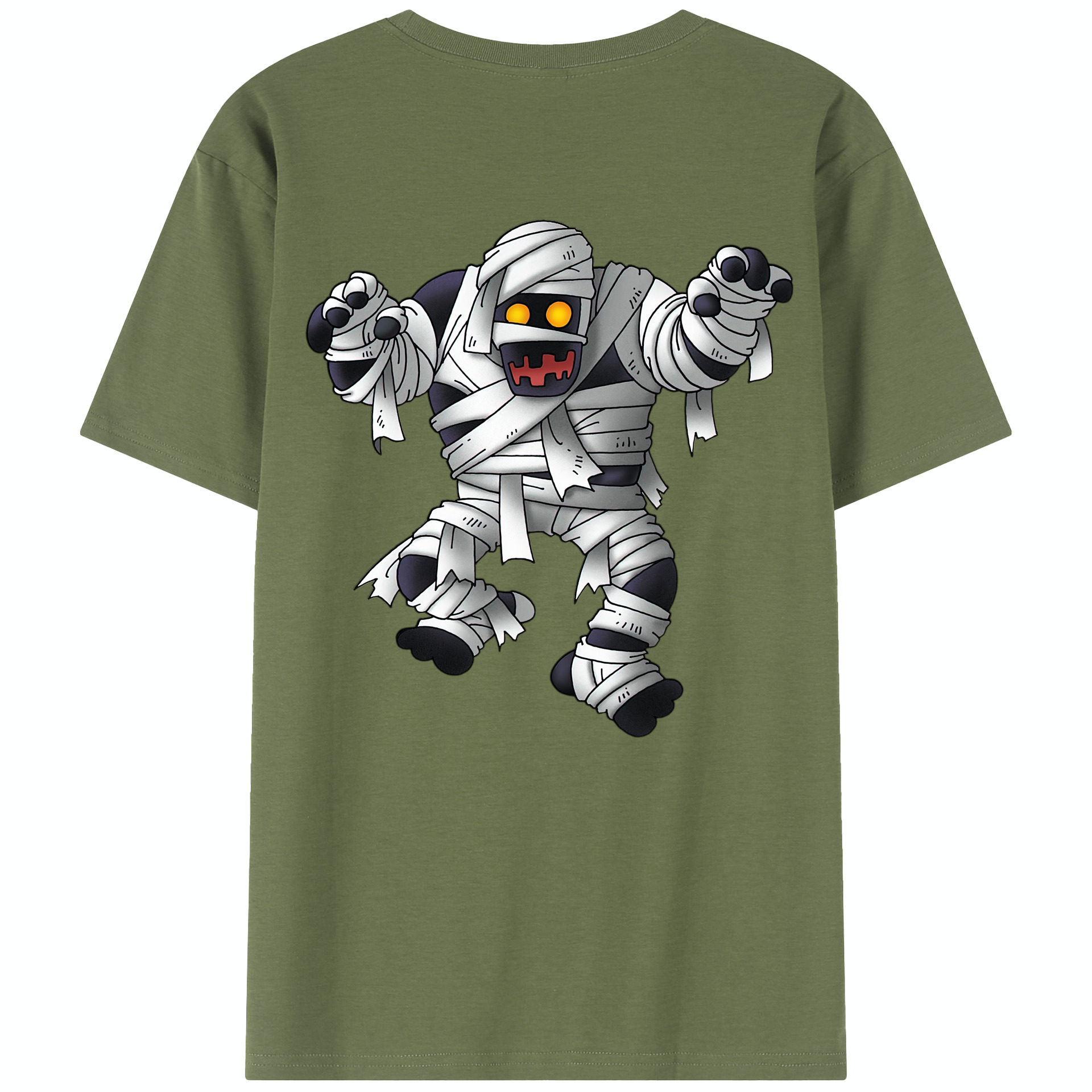 （画像用） ドラゴンクエスト Doragon Kuesuto Dragon Quest 綿100％半袖Tシャツ（背面プリント）